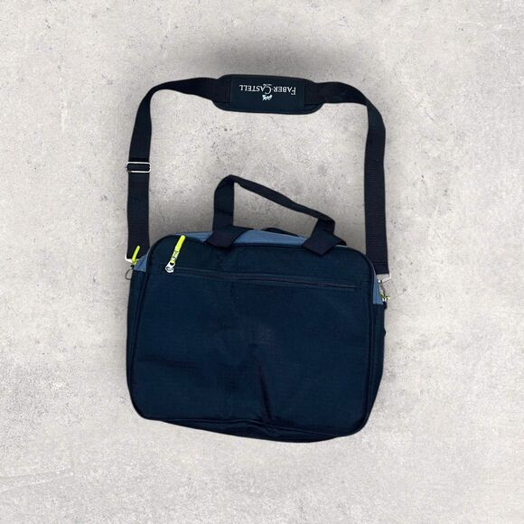 Faber-Castell Laptop Organizer Briefcase 15" Expandable Protective Black Gray - Picture 2 of 4